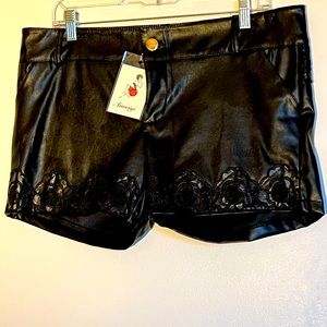 Faux leather Crop Shorts! NWT